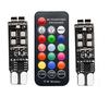 2Pcs Rgb T10 W5W 3535 10Smd For Car Led Marker Lamp Position Light With Remote