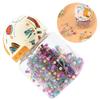 Quilting Pins with Beading Needles, Pin Cushion Bottle with Orange Fabric, Sewing Craft for Hijab, Sewing, Placemat, Dress Marking, 500 Pieces