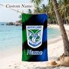 New Zealand Warriors Custom Name Printed Beach Towel Personalized Soft Towel For Swimming Beach Travel