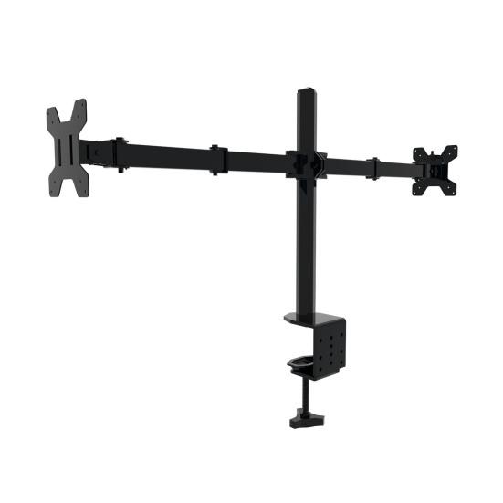 Dual Monitor Desk Mount with Articulating Arm VESA 75x75 to 100x100 Cable Management Adjustable Rotating 13-27 Inches Display Screen Stand
