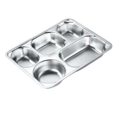 304 Edelstahl Unterteilter Mittagsteller