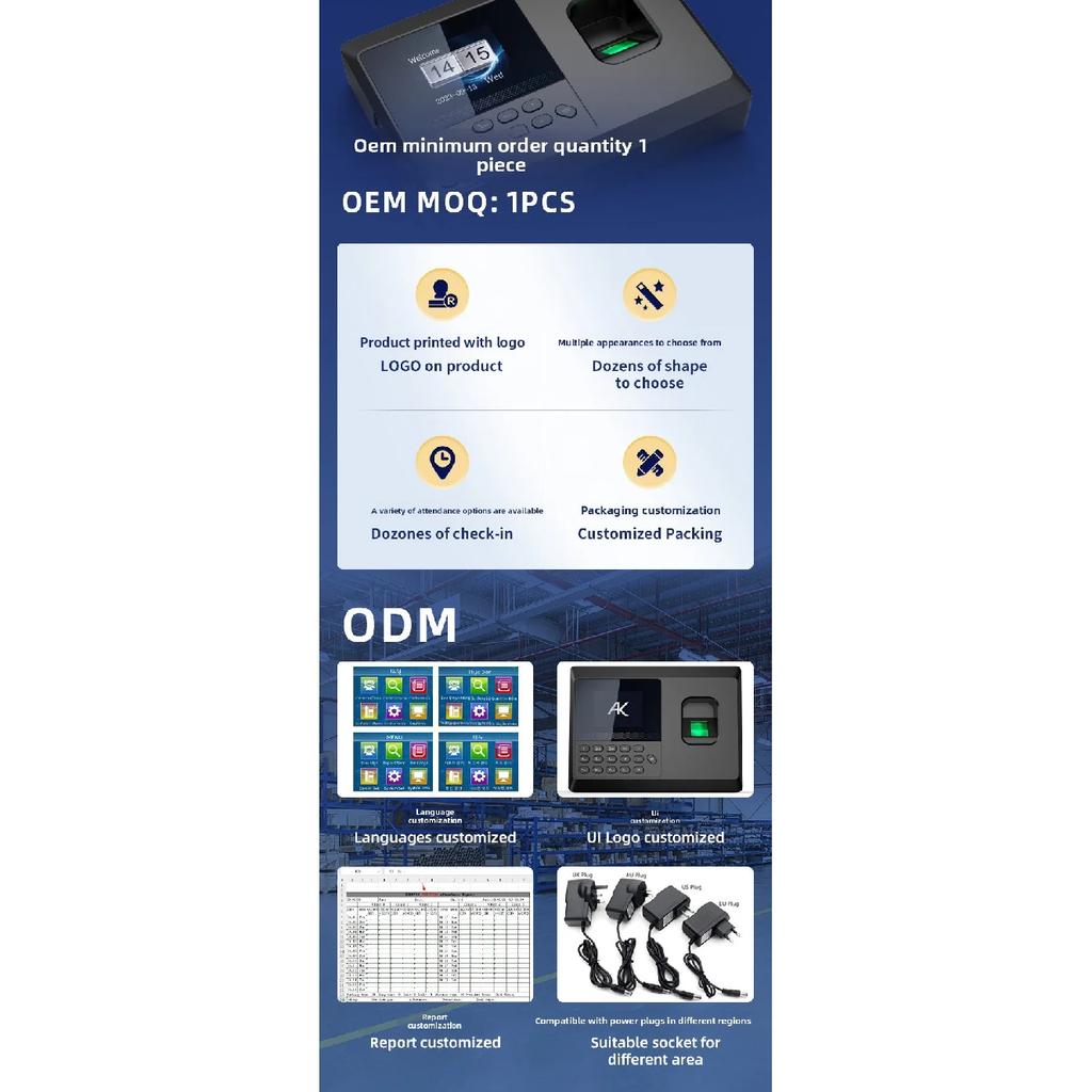 Biometric Fingerprint Attendance Machine Attendance Machine Single Board Attendance System Machine Equipment