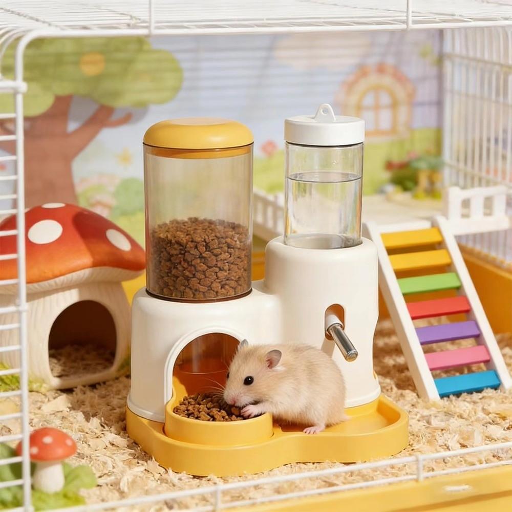 Abnehmbare Basis Hamster-Futter Napf Auslaufsicher Haustier Wasserflasche Automatischer Futterspender Für Innenbereich