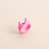 Personality Chick Animal Korean Girls Fashion Jewelry Resin Ring Frog Finger Rings Acrylic