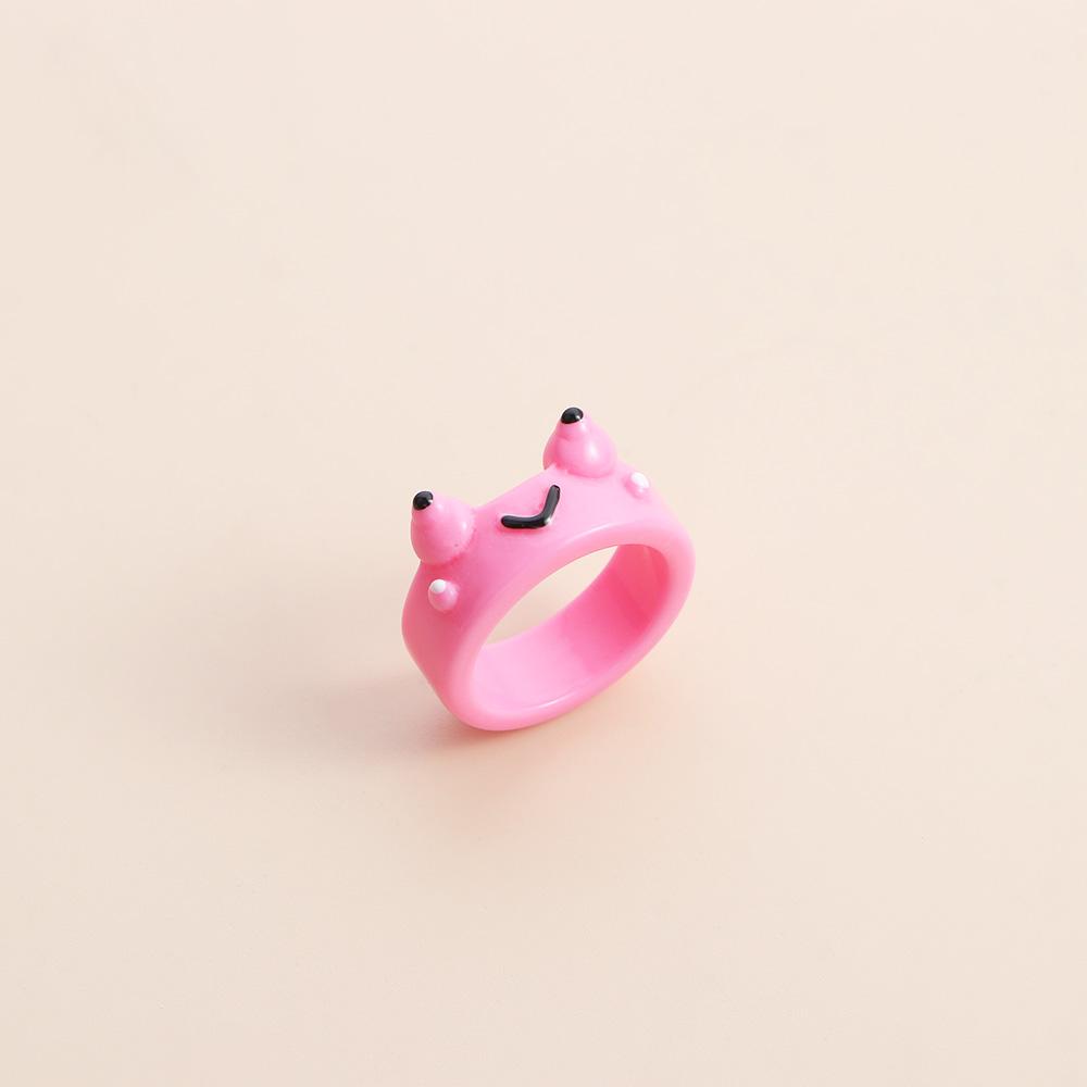 Personality Chick Animal Korean Girls Fashion Jewelry Resin Ring Frog Finger Rings Acrylic