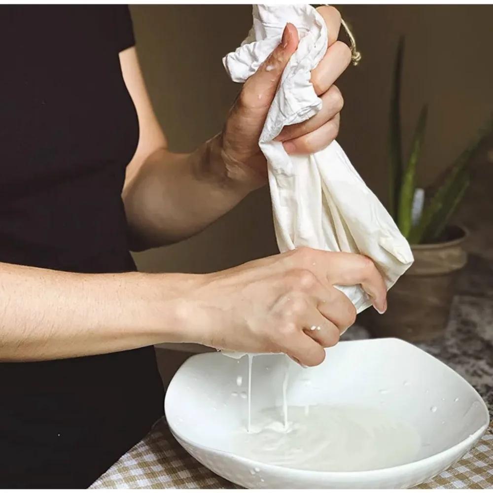 Reusable Cheese Cloth Filter Bags For Tea Yogurt Cold Brew Milk Tea Strainers Soap Herbs Spice Strainers Muslin Drawstring Bags