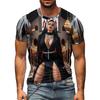 Nun 3D Graphic T-Shirt Men's Black Casual Summer Tees Top Short Sleeves Streetwear T-Shirts Vintage Women Clothing
