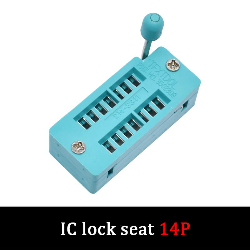 

1 шт./лот 14 16 18 20 24 28 32 40 P Пін 2.54 ММ Зелений DIP Універсальний ZIF IC Роз єм Тестовий Пайка Типу IC Замок-сидіння zif socket