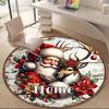 Fashion Customize Your Name Christmas Santa Claus Rug Nonslip Carpet Office Chair Mat Design For Home Gift Give To Relatives And Friends Living Room