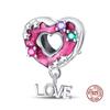 Red Ladybug Lucky Clover Charm Beads 925 Silver Pendant for 3mm Bracelet DIY Jewelry Gifts for Women