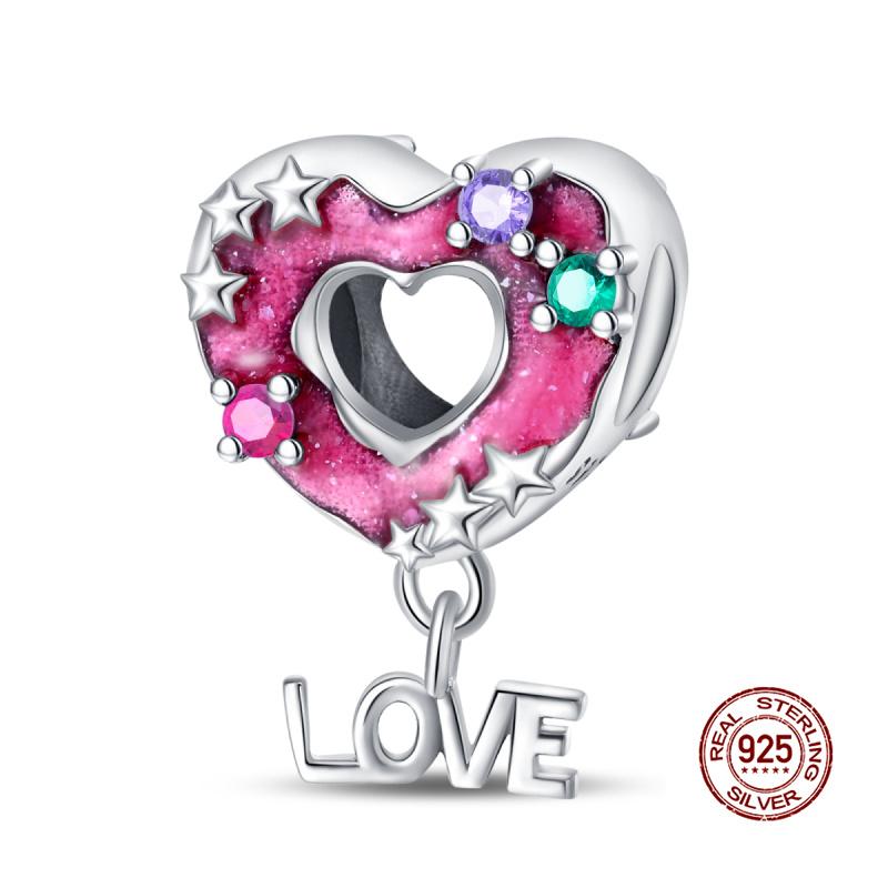 Red Ladybug Lucky Clover Charm Beads 925 Silver Pendant for 3mm Bracelet DIY Jewelry Gifts for Women