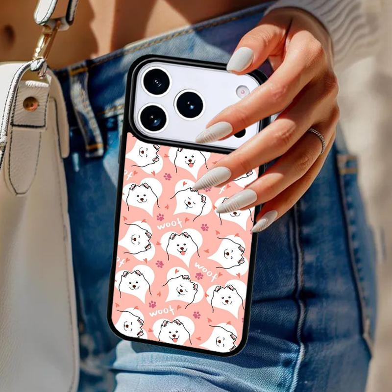 Samojeden Welpen Handyhülle Für iPhone 17 Air 14 15 13 12 Max Hülle Für Apple 16e 11 Pro Max Plus Coque