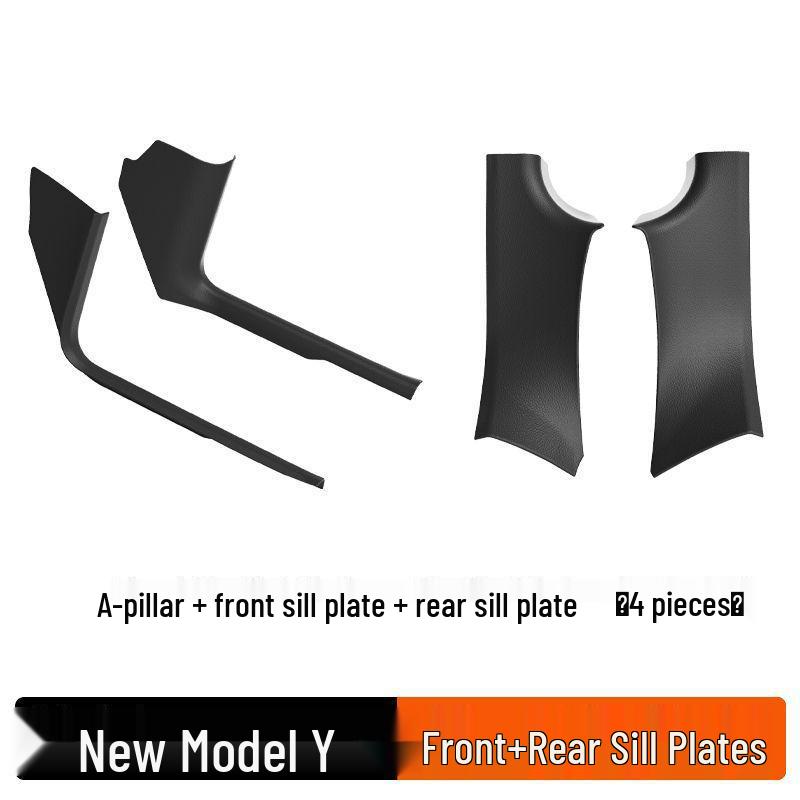 Tesla Model Y/3/YL Front & Rear Tailgate Protection Strips and Door Sill Plates with Free Shipping