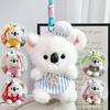 Cute Koala And Bunny Plush Keychain Mini Cartoon Doll Pendant Adorable Desk Companion Toy