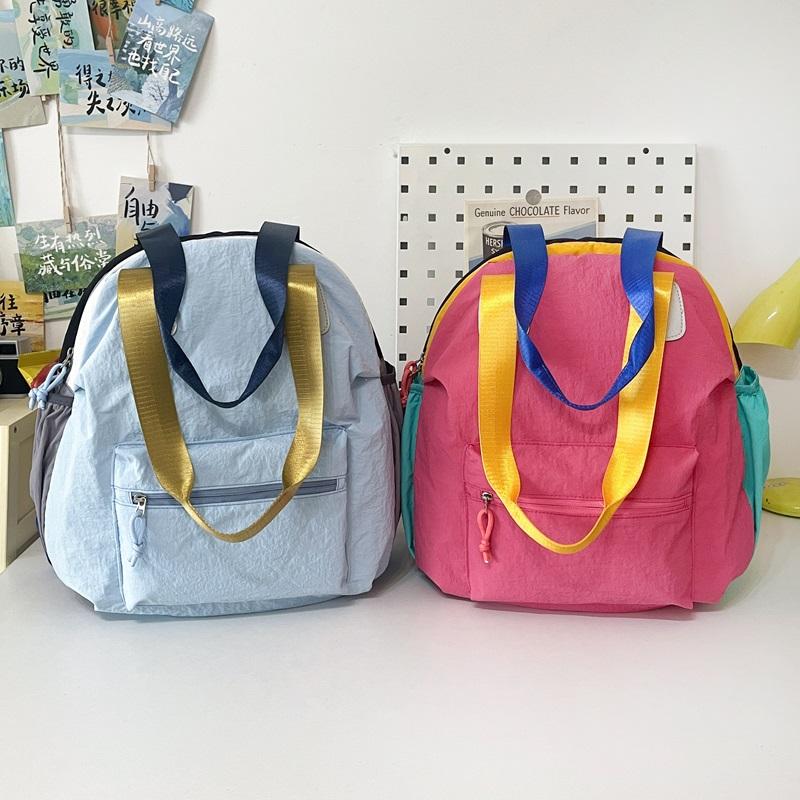Color Block Rucksack Große Kapazität Umhängetasche