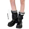 Women Suedes Leg Warmers Girls 80s Harajuku Punk Long Leg Socks Flared Leg Sleeves Gothic Clothes Streetwear Multicolor