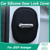 For JEEP Avenger 2024 2025 Car Decorat Protecte Door Lock Cover Decoration Accessories Silicone Mute Damping Cushion