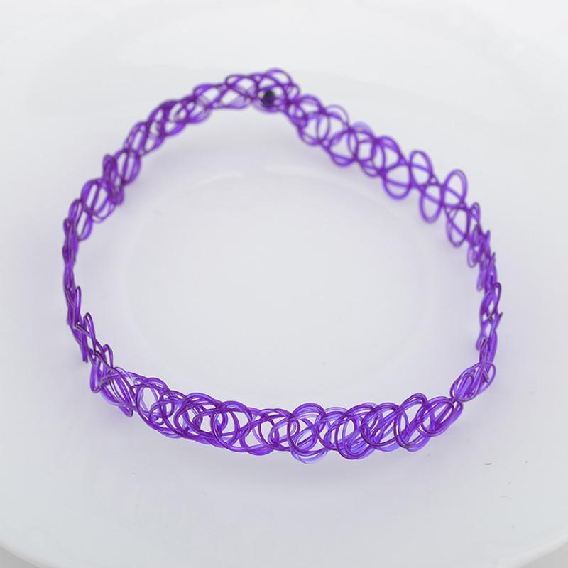 Women Hollow Elastic Mesh Choker Necklace Minimalist Daily Wear Neck Accessory