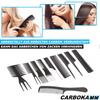 CARBOKAMM Carbon Comb Hair Comb Hairdressing Combs Professional Hair Styling Combs [Set of 10]