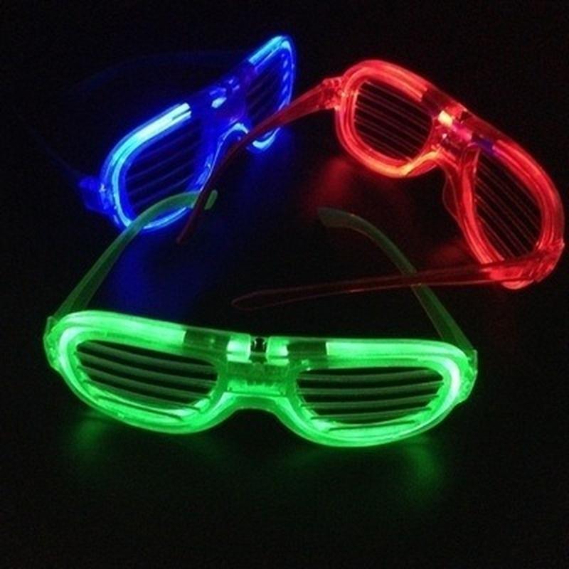 Occhiali LED Lampeggianti per Festa Compleanno Divertenti Scherzosi Fluorescenti Luminosi Costume Rave Festa DJ Luminosi