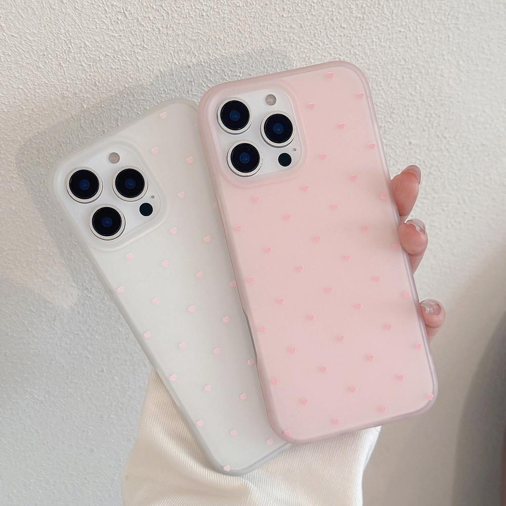 Ins Small Love Applies To Apple 16 Mobile Phone Case 17pro Max Gentle Iphone14 Korean 13 Clear Feeling 11