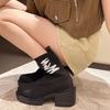 Fashion 2024 New Platform Boots Chunky Black Sneakers Women Trend Platform Designer Boots Fashion Platform Ankle Boots Shoes for Women
