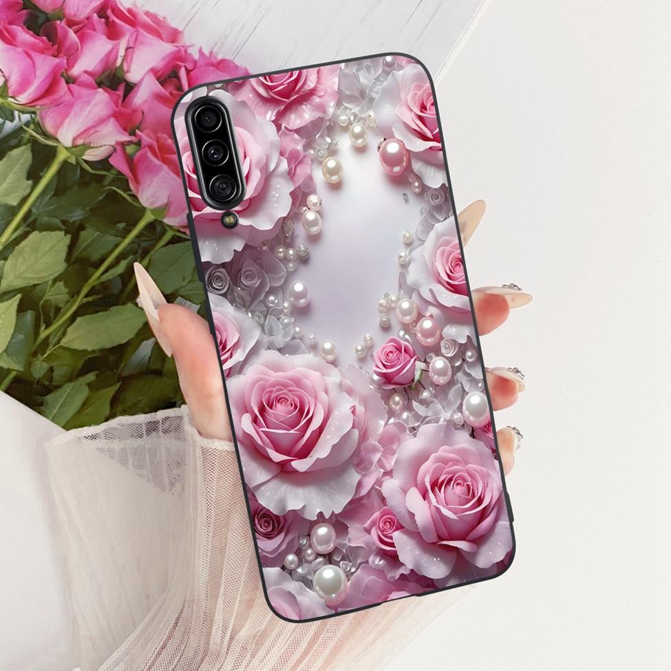 Pour Samsung Galaxy A90 5G Coque Silicone Mignon Mode Fleurs Peinte Drôle Coquille Pour Samsung A90 5G SM-A908B SM-A908N SM-A9080