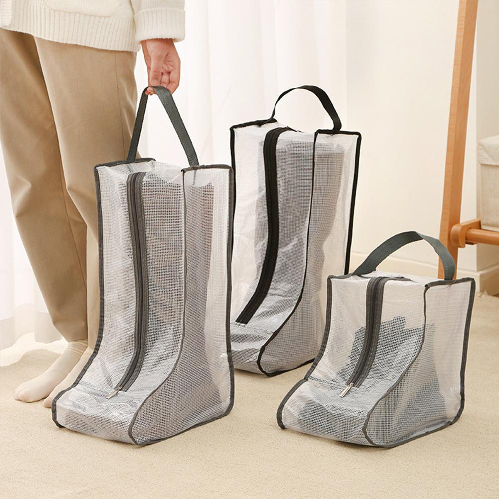 Transparent Shoe Boot Storage Bag Dust-proof Tall Short Boots Bags Portable Waterproof Shoe Protector Organizer for Travel Daily