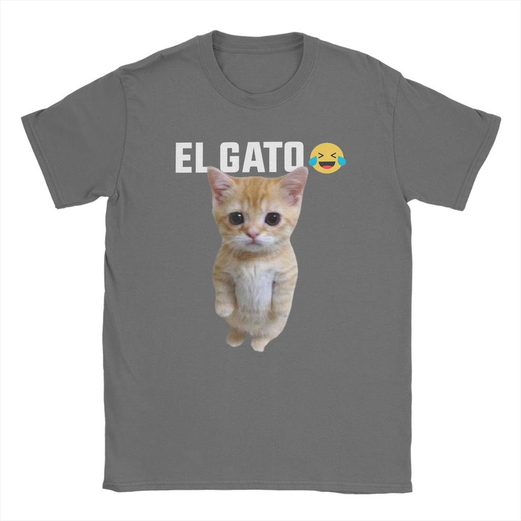 El Gato Meme Sad Crying Cat Munchkin Kitty Meme TShirt Summer Cotton T Shirts For Man Tshirt Short Sleeves Y2K Retro Clothing