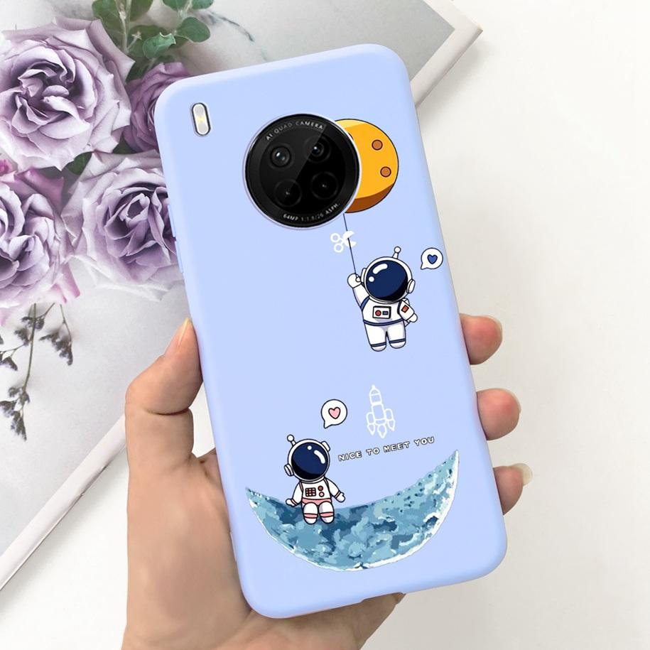 For Huawei Y9a 2020 Silicone Case FRL-22 FRL-23 Cute Astronaut Love Heart Slim Soft TPU Phone Case on Huawei Nova Y9a Y 9A Cover