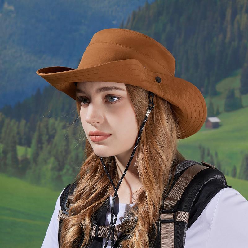 Outdoor Summer Fishing Hat With Waterproof Breathable Nylon Sunshade For Women