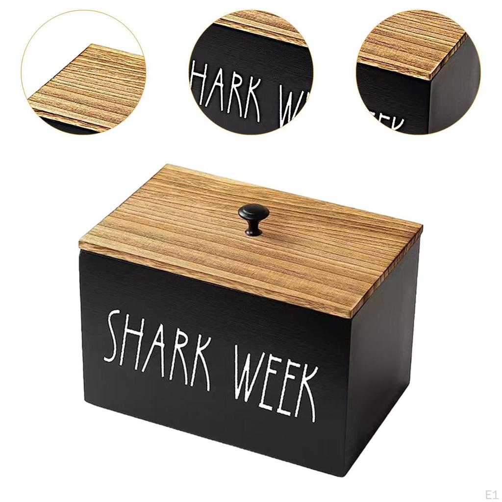 Tampon Holder for Bathroom Storage with Lid 3 Compartment Farmhouse Box Women Wood