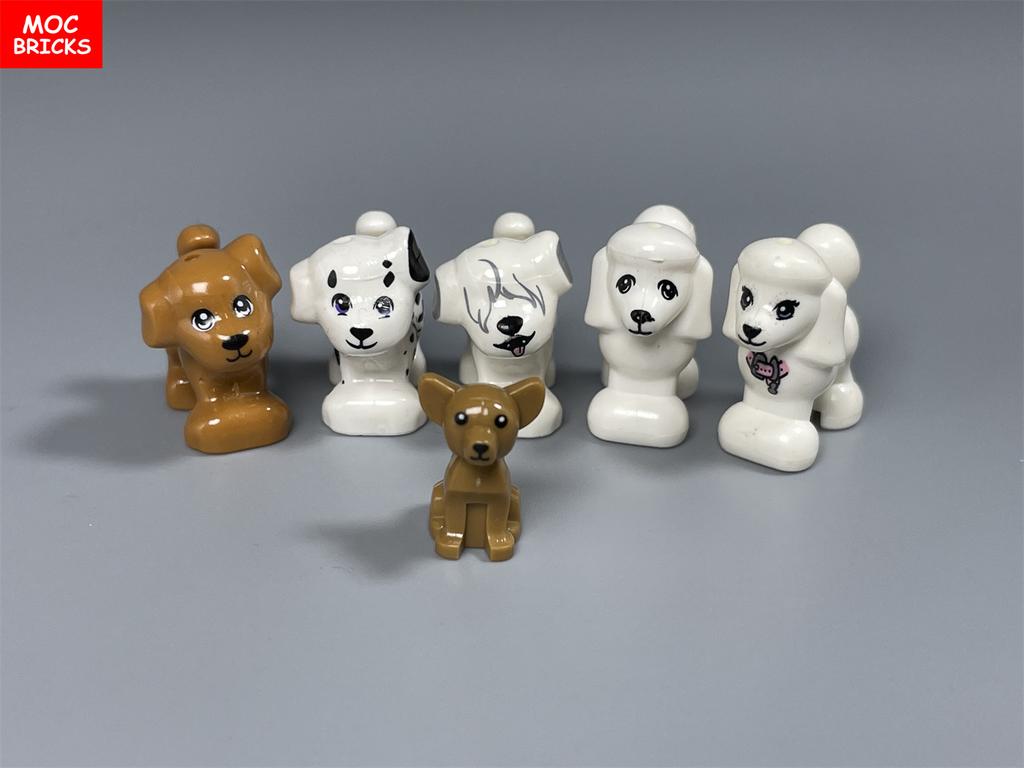 MOC Blocks Little Dog Series Chihuahua French Bulldog Poodle Assembled Construction Bricks Children's Playthings Plastic Material Doll