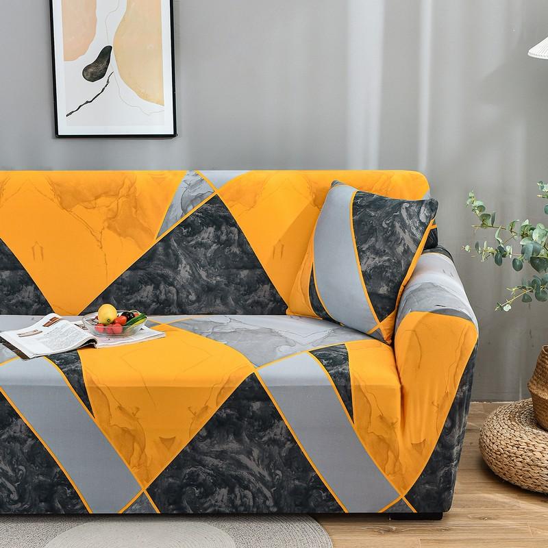 Geometric Sofa Covers For Living Room Modern Elastic Sofa Cover Corner Sofa Slipcovers Armchair Couch Cover 1/2/3/4-Seat 1Pc