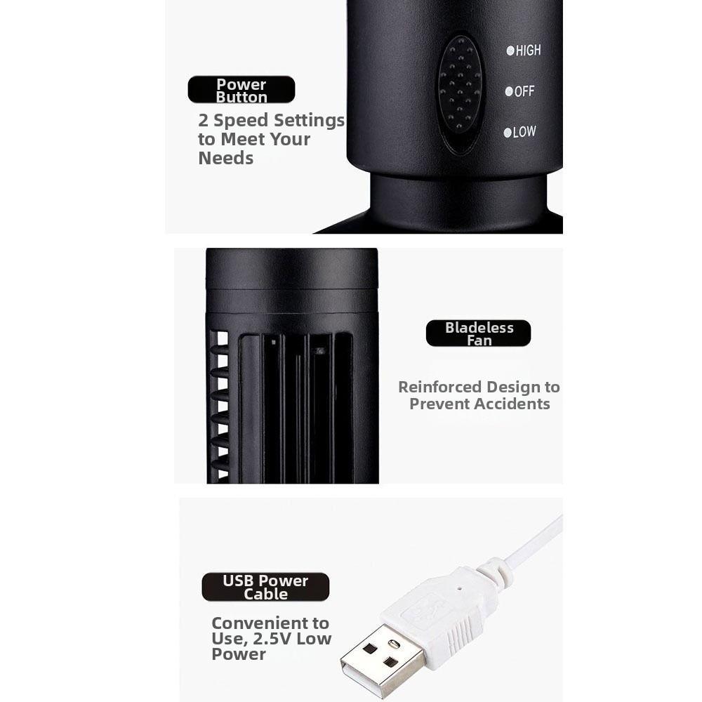 Low Noise USB Tower Fan Strong Wind Vertical Conditioner Mini Mobile Air Conditioning  Bedroom Use