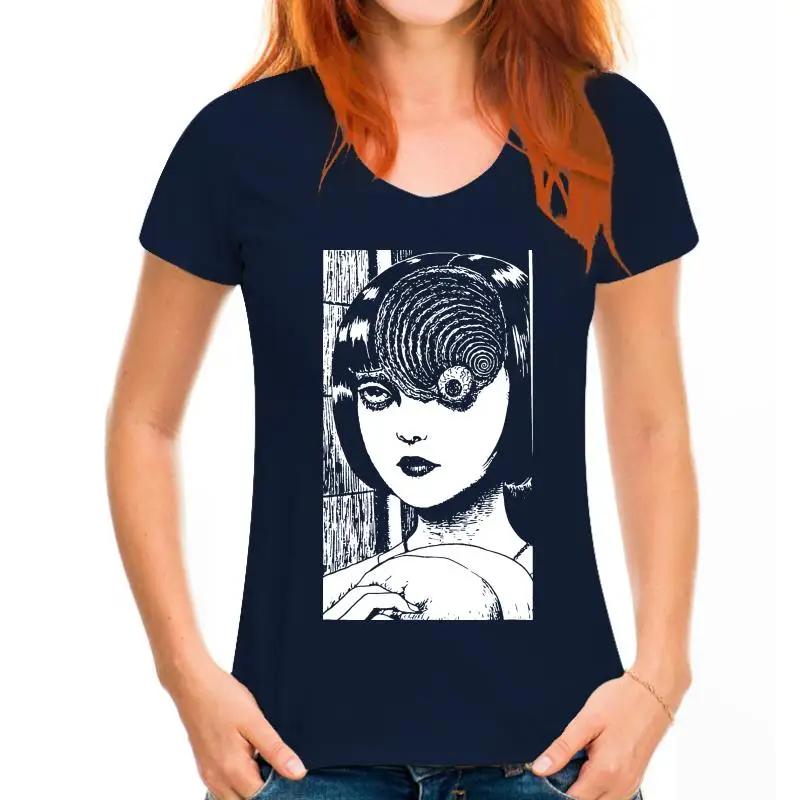 Summer Men's Japanese Horror Comic 100% Pure Cotton T-shirt, Hip-hop Dark Trend Style Pattern Printed Clothing, Street Top