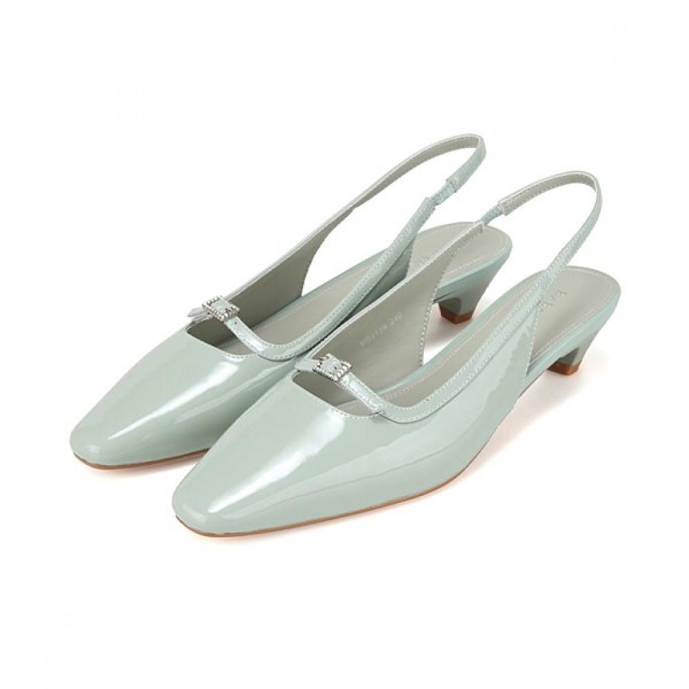 Barbara Leather Patent Dressy Slingback Sandals 3cm 3 Colors Bbj128