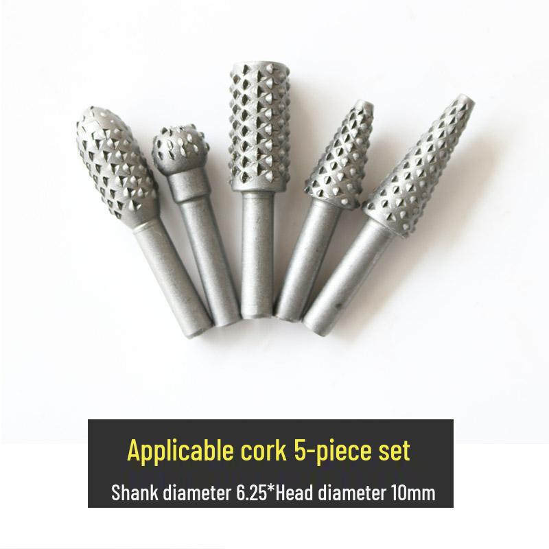 5-Piece Woodworking Rotary File Set: Grinding and Carving Heads for Wood Embossing