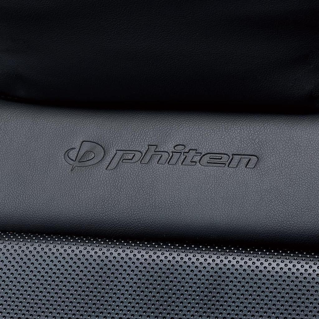 BONFORM Phiten Leather Aqua Titanium Seat Covers for Passenger Single Front Cars, Seat, Black, 4051-91BK