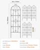 4 Packs Metal Garden Trellis for Climbing Plant Support 71x20 In Rustproof