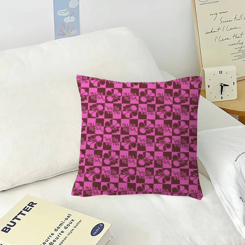 Cushion Cover Car Throw Pillow Case For Sofa Car Christmas Gift 40x40cm 45x45cm Hot A-Alba Rosaed Logo