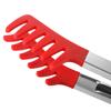 Pinza per Cibo in Acciaio Inossidabile e Silicone, Pinza per Barbecue Resistente al Calore e alle Scottature, Pinza Estesa per Pane, Strumento per Cottura in Cucina