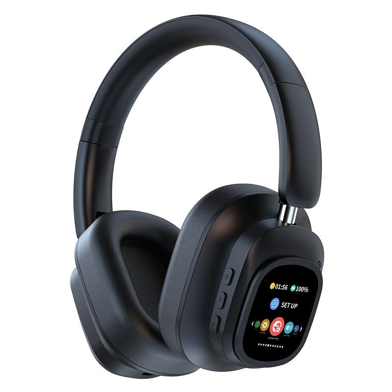 ANC Bluetooth Sportkopfhörer mit Touchscreen - Over-Ear, Geräuschunterdrückung, Transparentes Modell 930plus