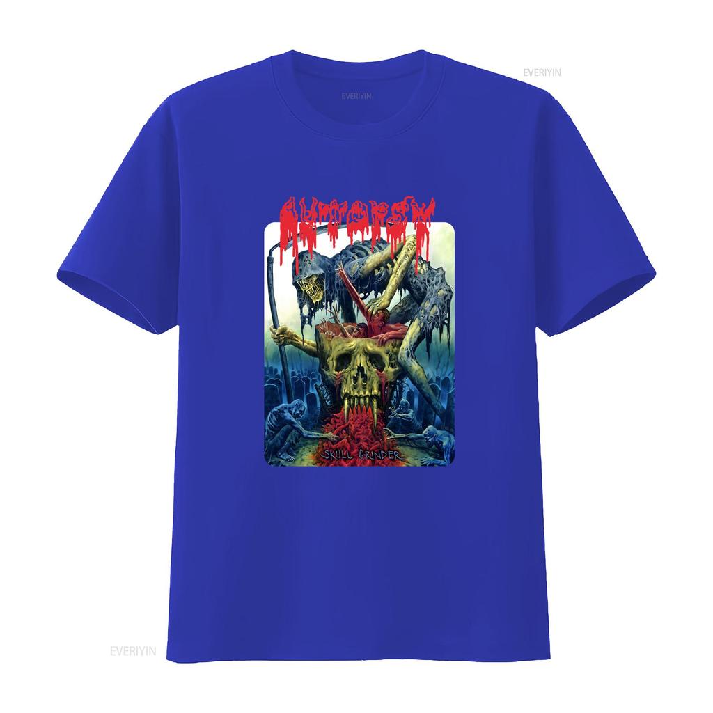 Autopsy Rock Band 90s Basic Black Rare Design T Shirt Nh23100 Vintage Breathable Slightly Soft Top For Everyday Wear