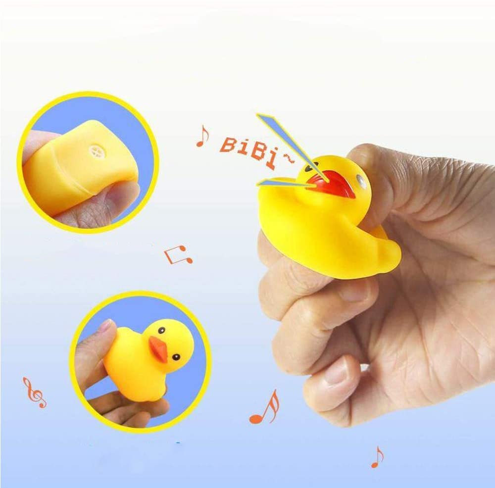 5Pcs Rubber Duck Bath Toys Yellow Small Ducks Float Duck Baby Bath Plaything Shower Party Favors Present For Toddlers Kids Young Boys Girl