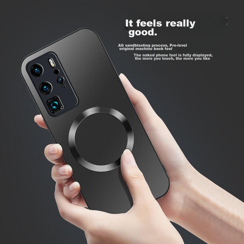 Phone Case for Huawei P40, Huawei P40 Protective Cover, Matte Full Coverage Ultra-Thin Shockproof Anti-Fingerprint Simple Design - Graphite Black