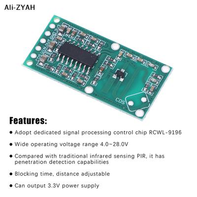 (YY)1Pc/5Pcs 2025 RCWL-0516 Microwave Radar Sensor Module Human Body Induction Switch Module Intelligent Sensor For Arduino Diy