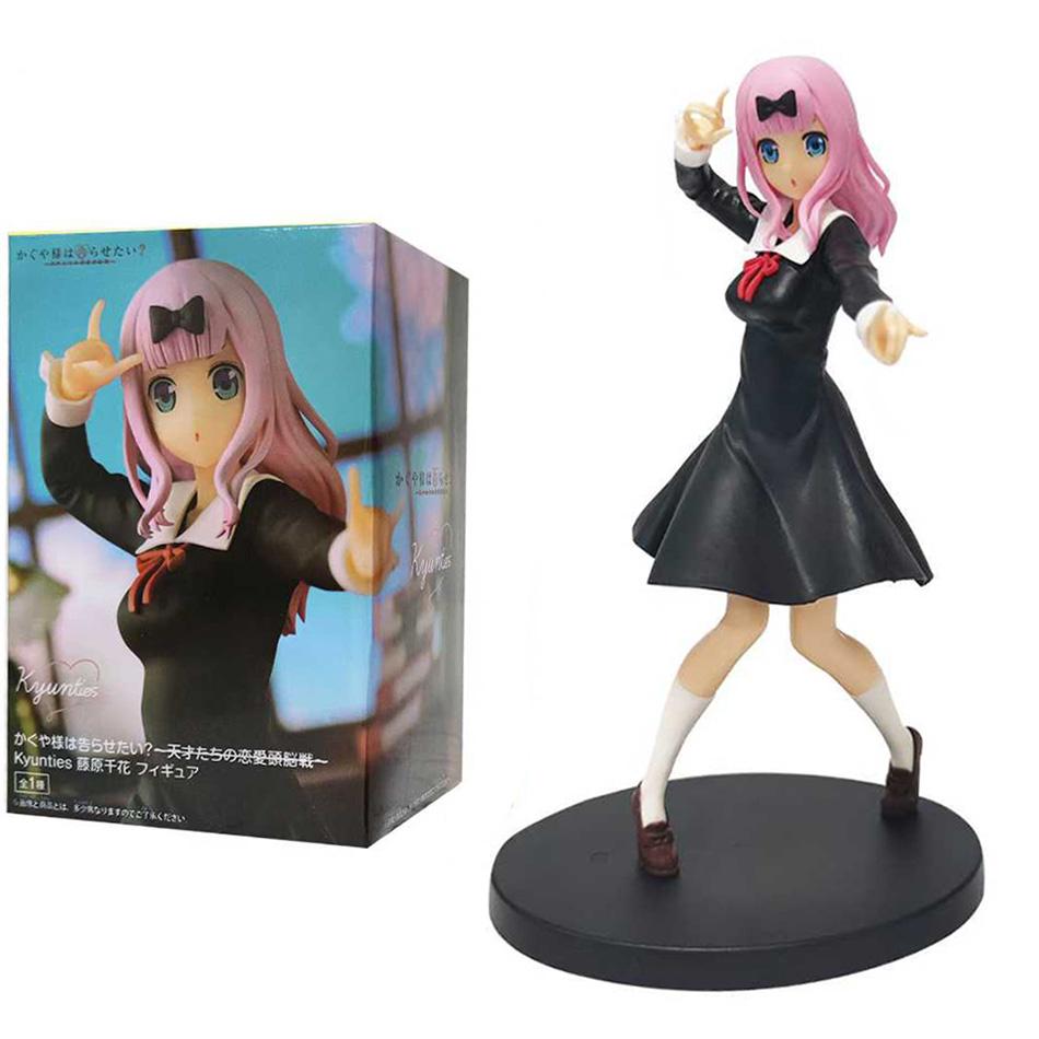 

18cm Anime Figure Love War Fujiwara Chika Shinomiya Kaguya Kawaii Girl Action Collectible Model Doll Toy Gift is Poseable Articulated Scale Detailed