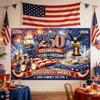 Washable Patriotic Event Decoration 250 Years American Commemorative Cloth For Indoor Outdoor Decorating