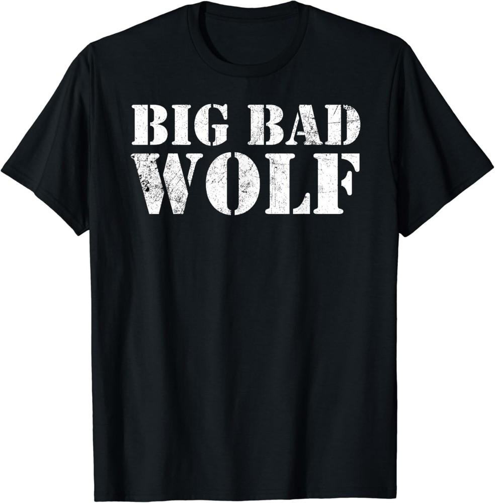 

Big Bad and Wolf Funny Wolves Werewolf Cool Dog Gift Tee Gift Unisex T-Shirt L